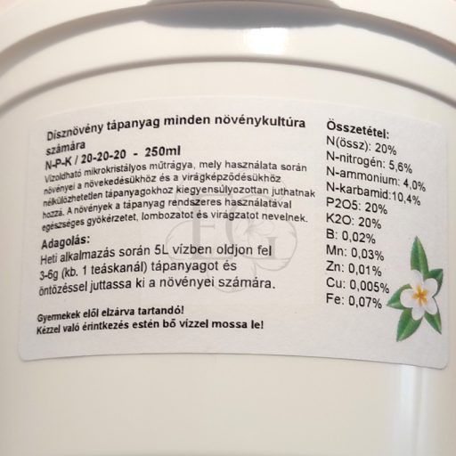 Dísznövény tápanyag/NPK 20-20-20